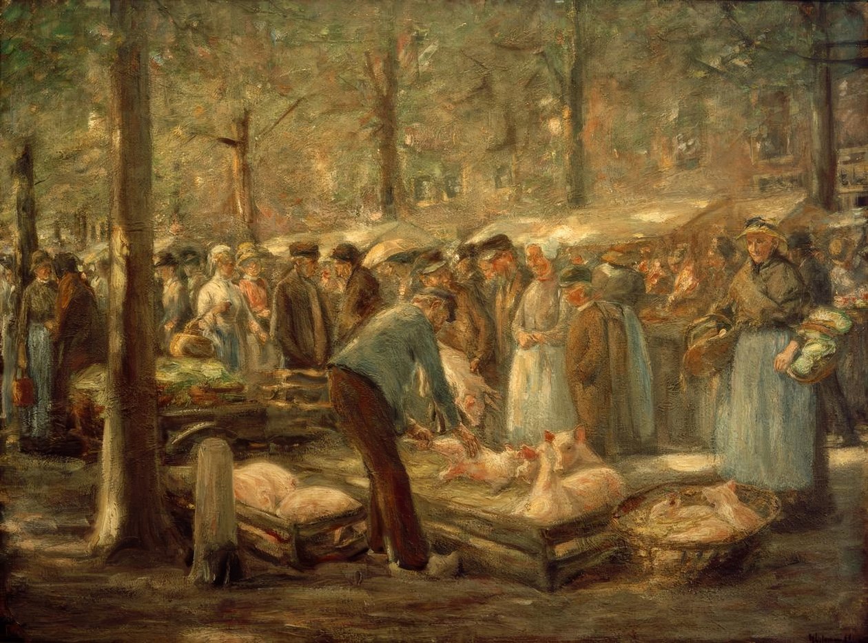 Prasečí trh v Haarlemu od Max Liebermann