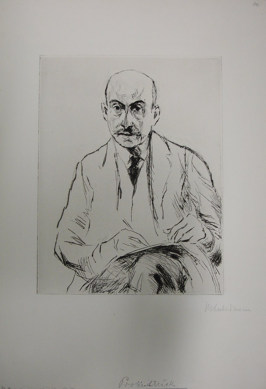 Autoportrét ve věku 70 let od Max Liebermann