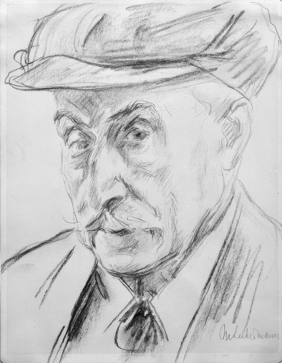 Autoportrét s kšiltovkou od Max Liebermann