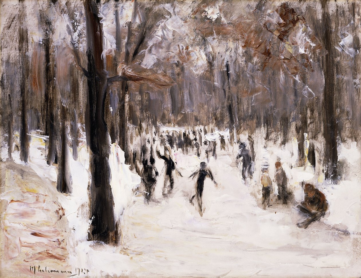 Bruslaři v Tiergarten, Berlín; Bruslaři v berlínské Tiergarten, 1924 od Max Liebermann