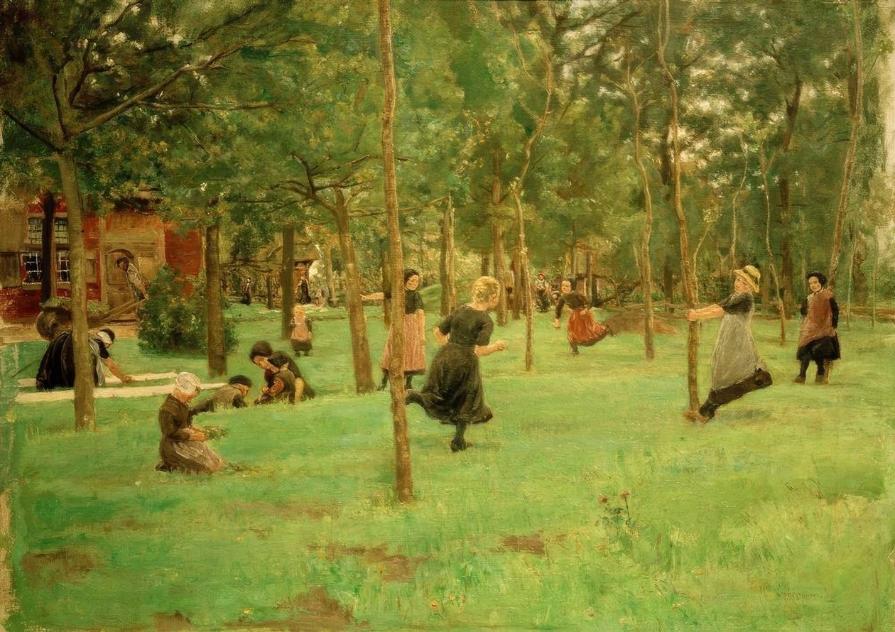 Hrající si děti od Max Liebermann