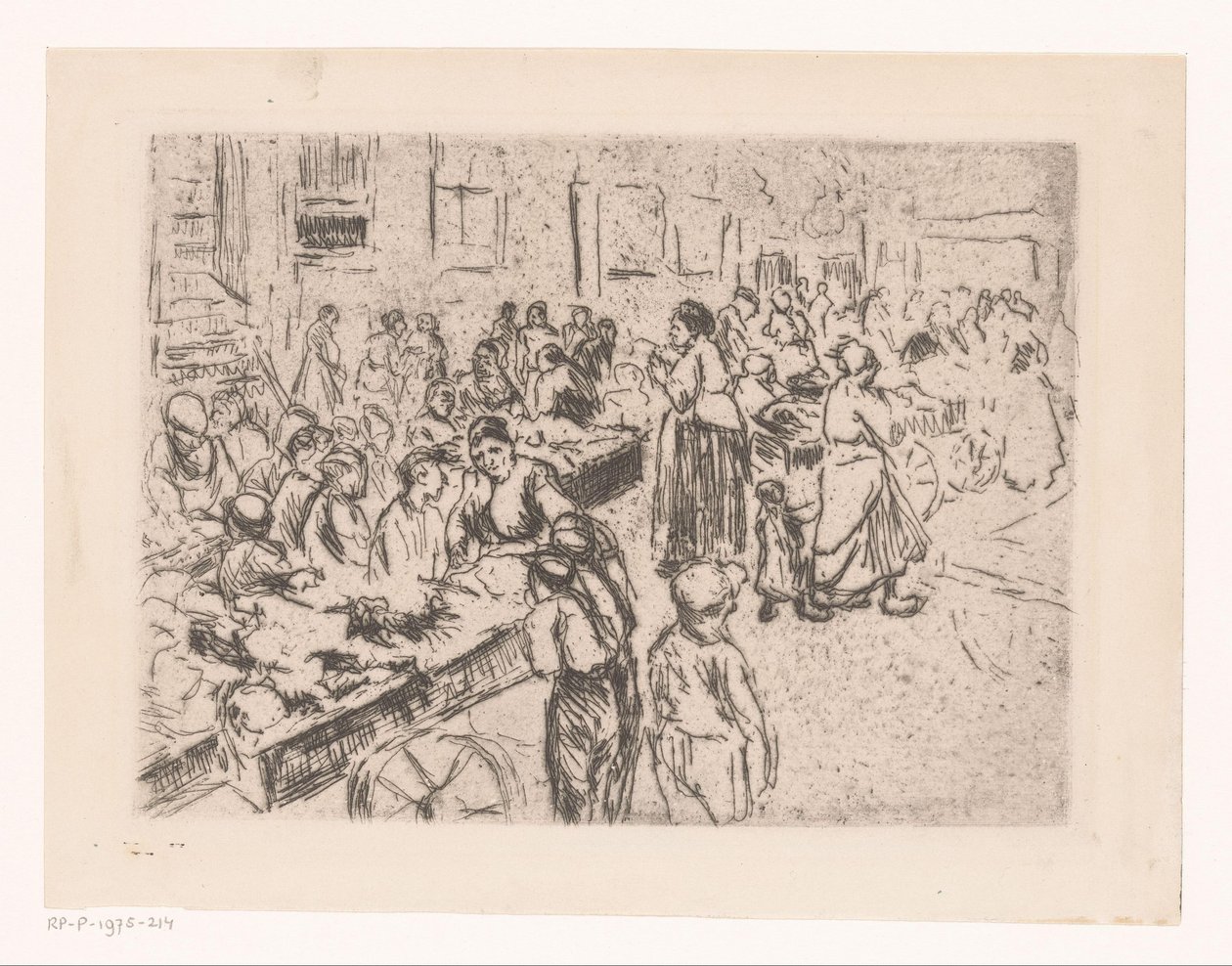 Pouliční obchod ve staré židovské čtvrti v Amsterdamu od Max Liebermann