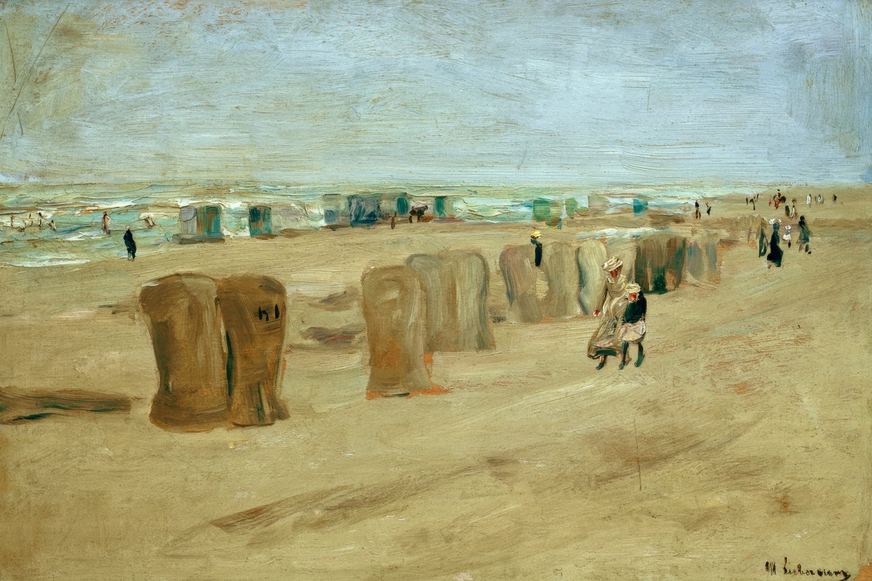 Obrázek pláže v Noordwijku od Max Liebermann