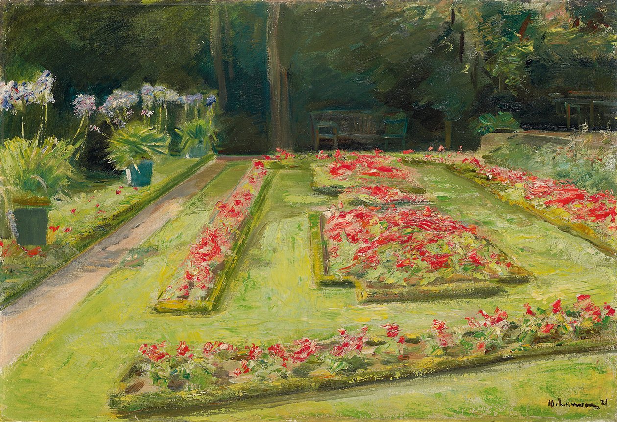 Květinová terasa v zahradě Wannsee, 1921 od Max Liebermann