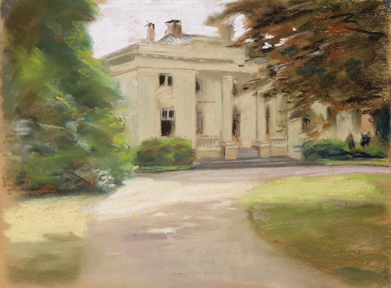Venkovský dům Godeffroy v Hirschparku von Nienstedten na Labi, 1902 (pastel na papíře) od Max Liebermann