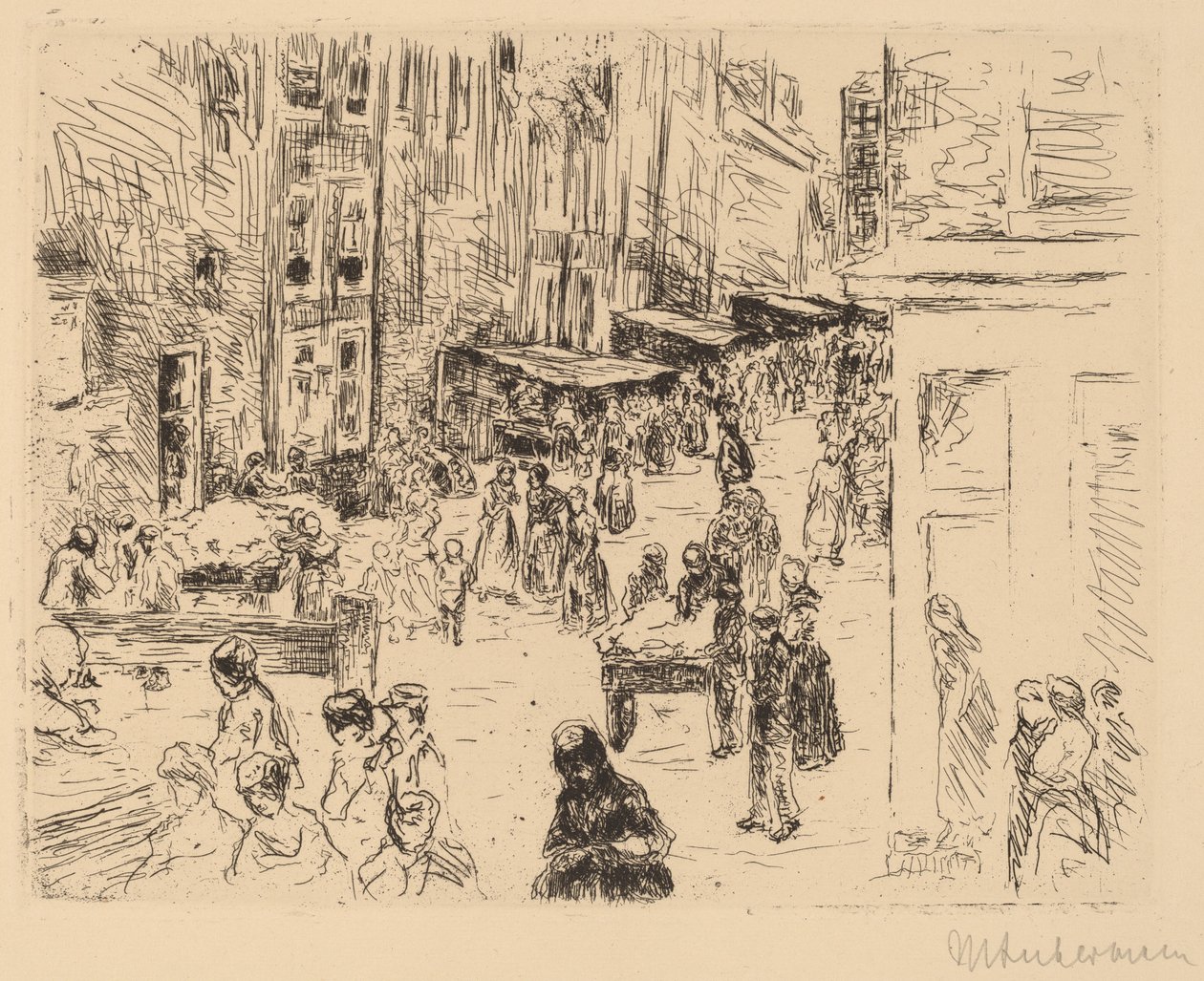 Židovská čtvrť v Amsterdamu, 1906. od Max Liebermann