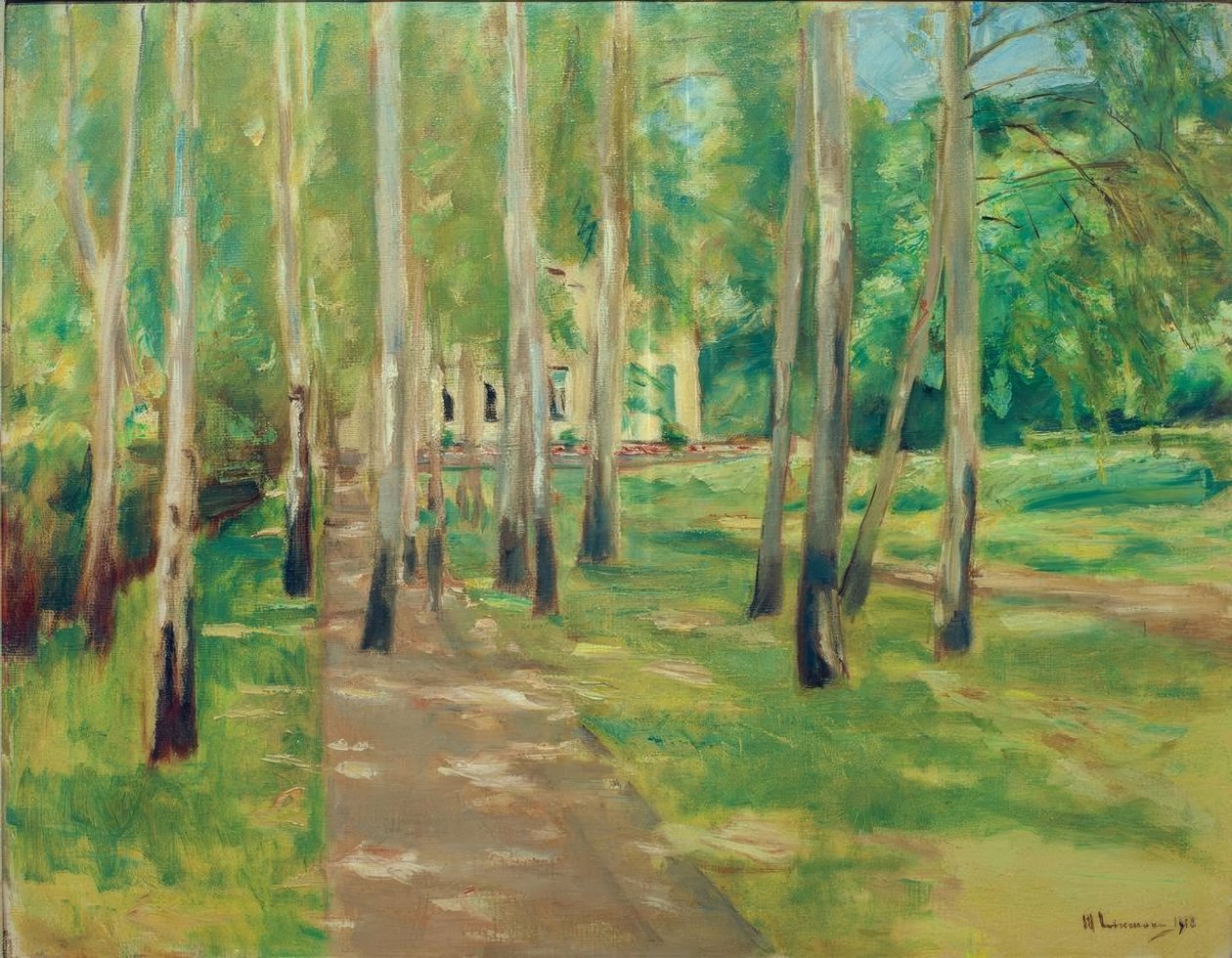 Zahrada Wannsee s březovou alejí od Max Liebermann