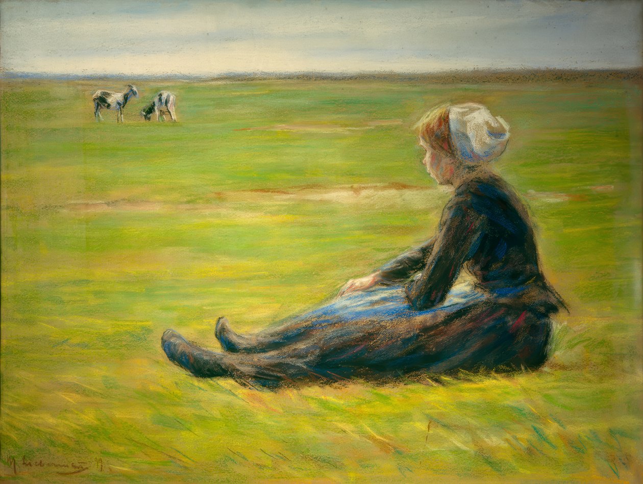 Pastýř koz v dunách od Max Liebermann