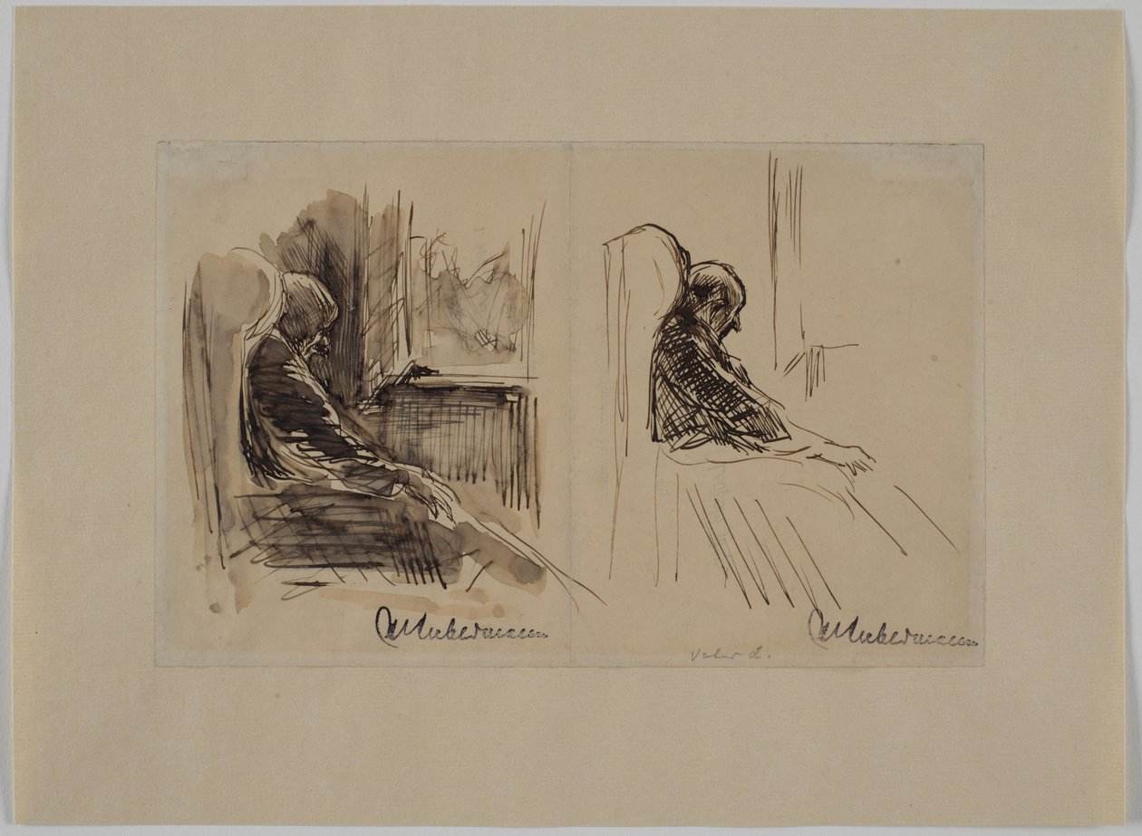 Dva portréty jeho otce Louise Liebermanna v křesle od Max Liebermann