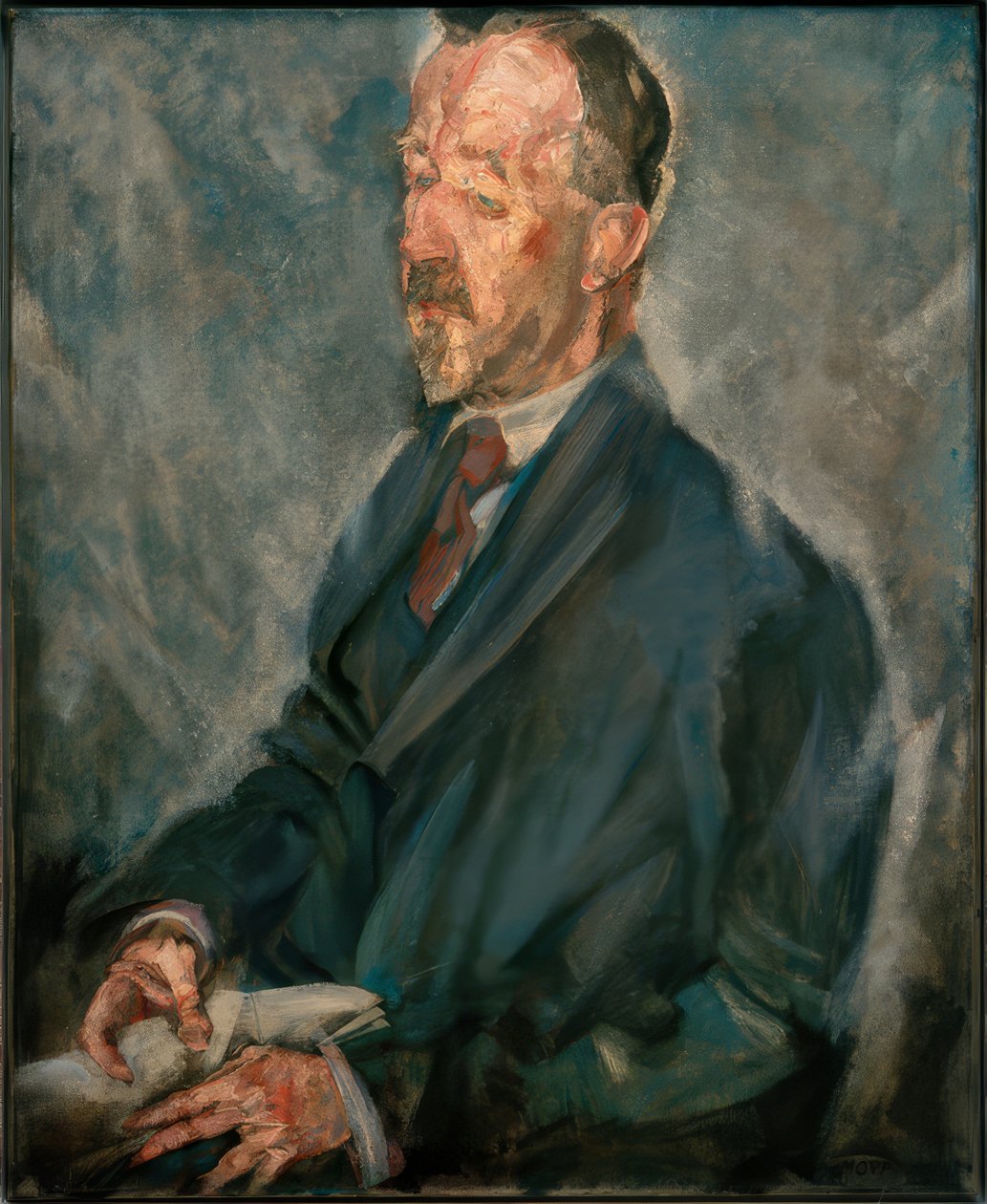 Max Oppenheimer, "Heinrich Mann" / Huile sur toile, 1912 od Max Oppenheimer