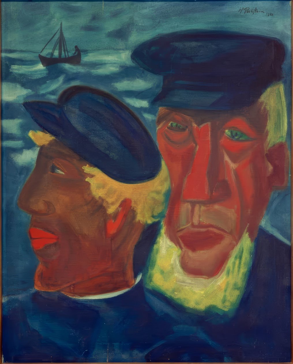 Rybářské hlavy od Max Pechstein