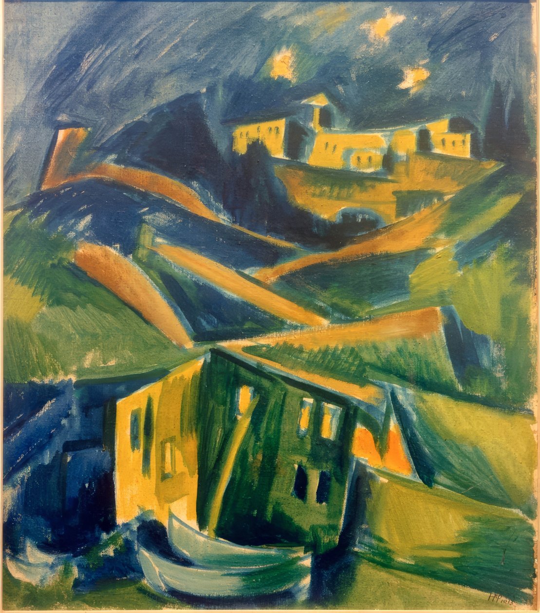 Pobřeží u Monte Rosso al Mare od Max Pechstein