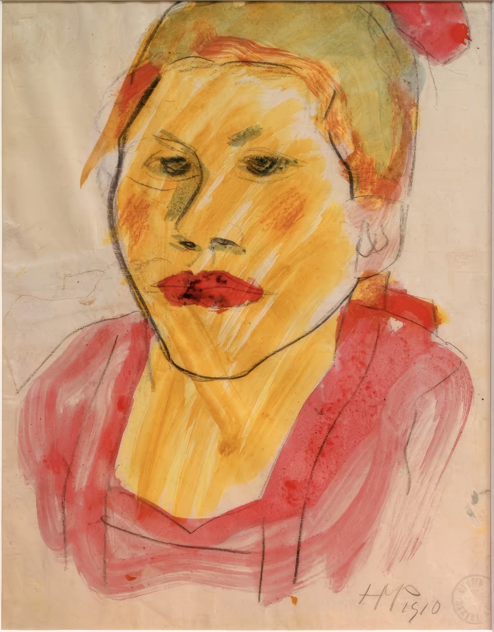 hlava dívky od Max Pechstein