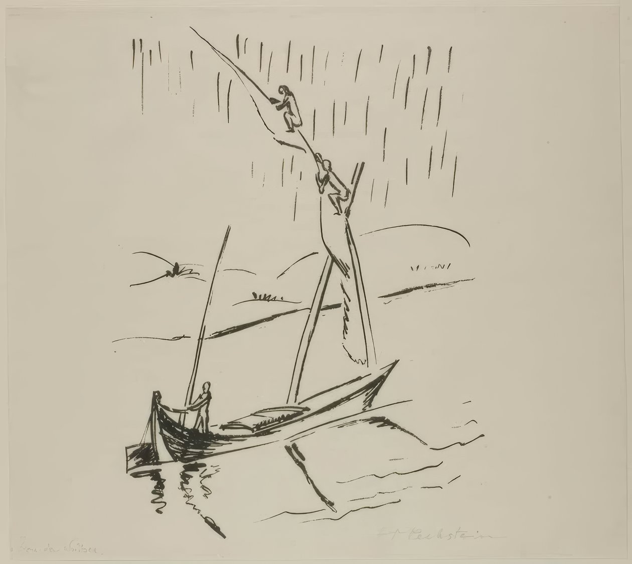 Suezský průplav, z cestovních fotografií: Itálie – Jižní moře od Max Pechstein