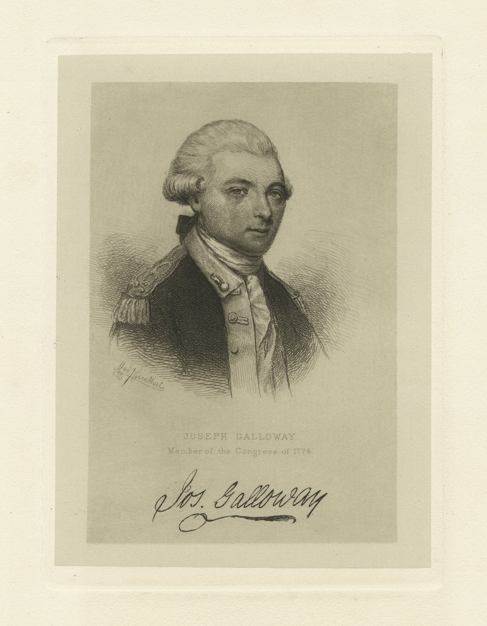 Joseph Galloway, člen kongresu 1774, c.1885 od Max Rosenthal
