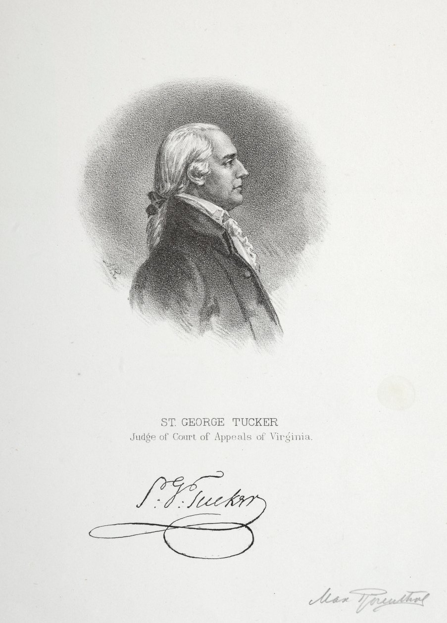 St. George Tucker, soudce odvolacího soudu ve Virginii od Max Rosenthal