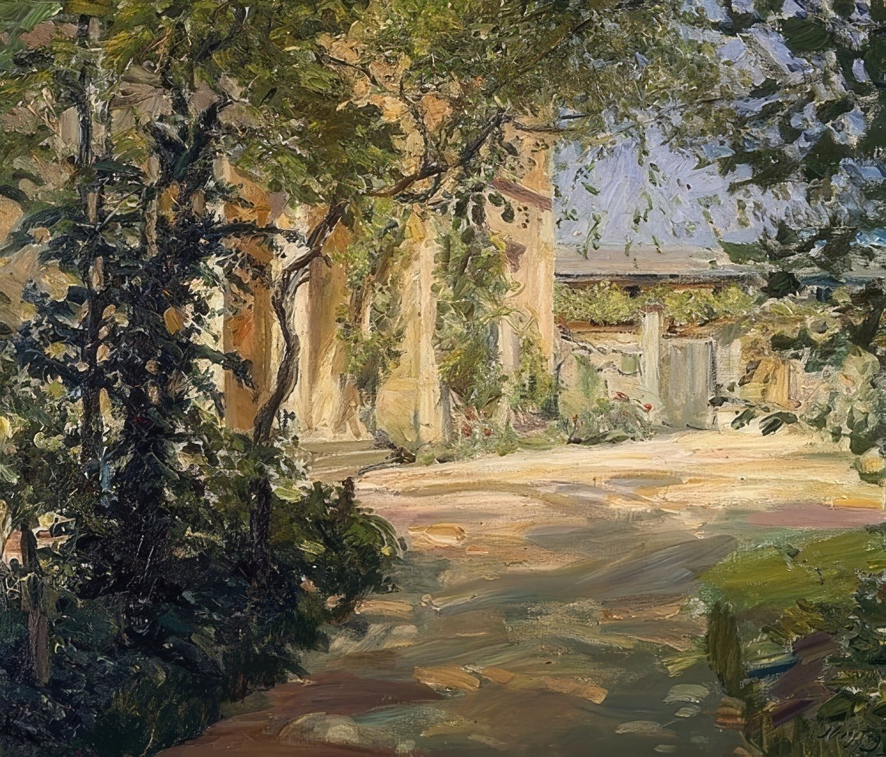 Venkovský dům v Godramsteinu. 1909 od Max Slevogt