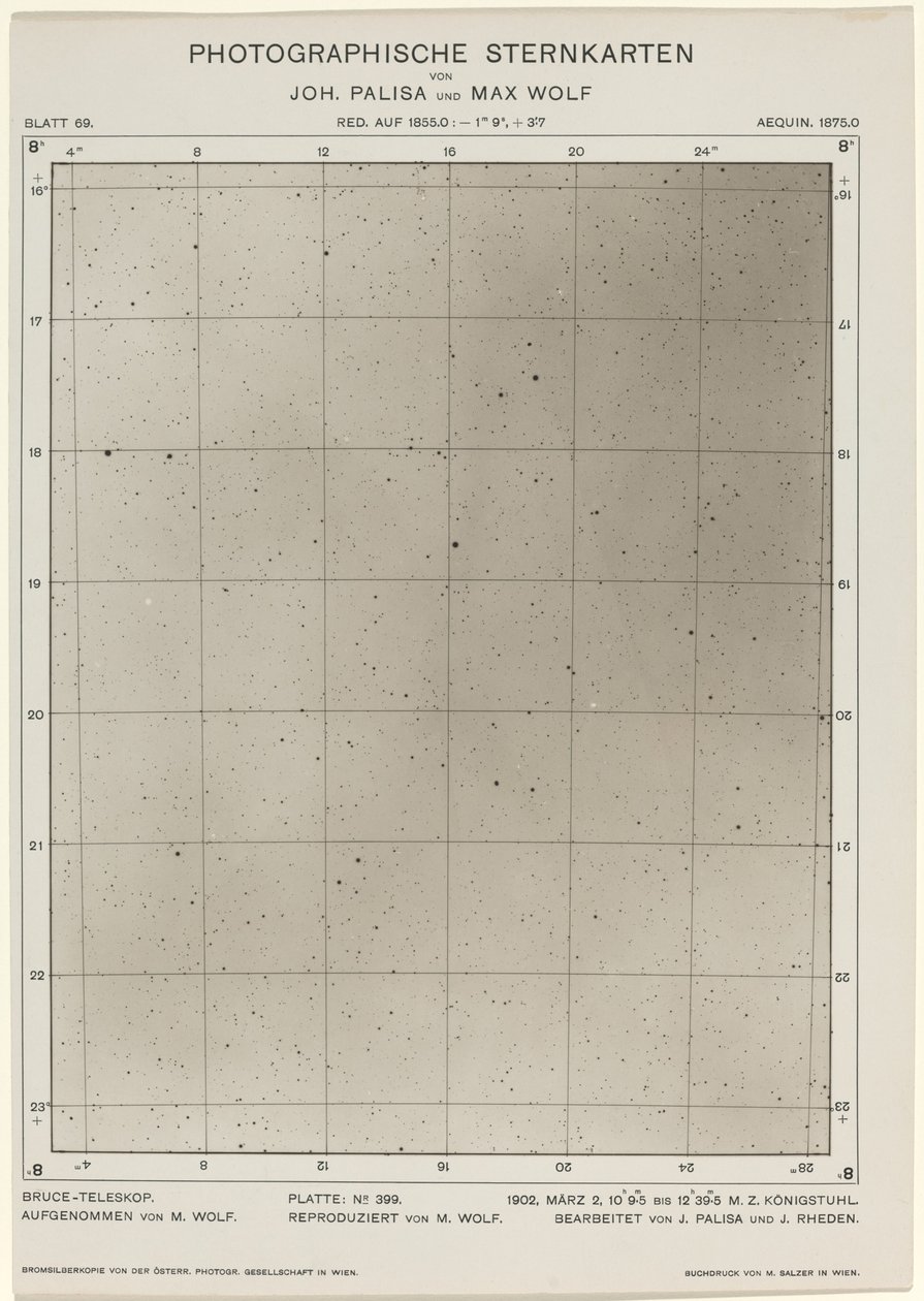 Photographische Sternkarte 2. března 1906, 2253. Tvůrci: Max Wolf, Johann Palisa. od Max Wolf, Johann Palisa