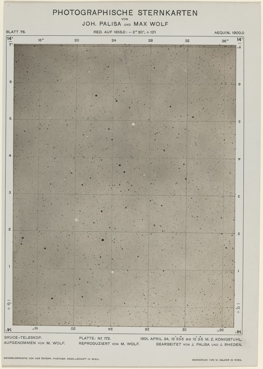 Photographic Star Charts (24. dubna 1901) od Max Wolf and Joh. Palisa