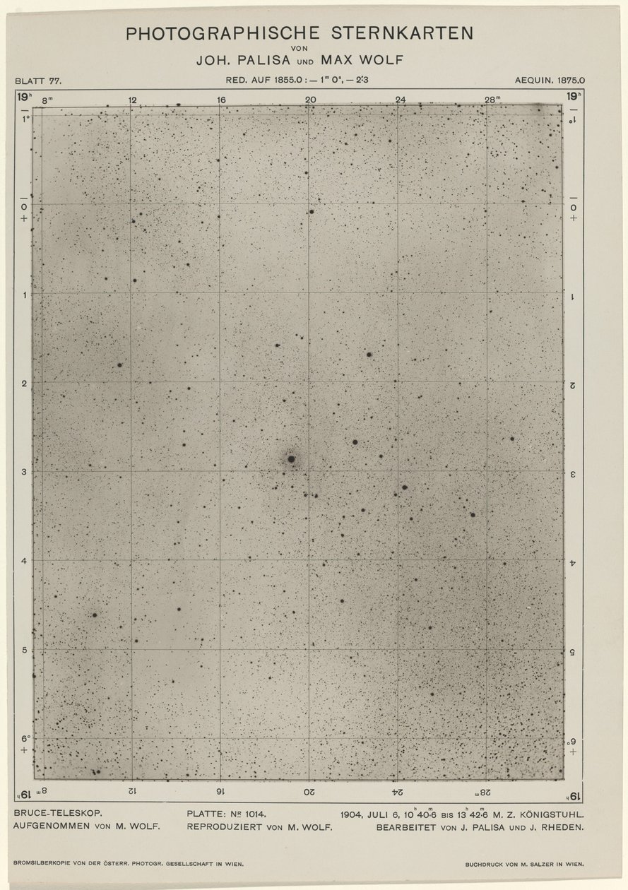 Photographic Star Charts (6. července 1904) od Max Wolf and Joh. Palisa