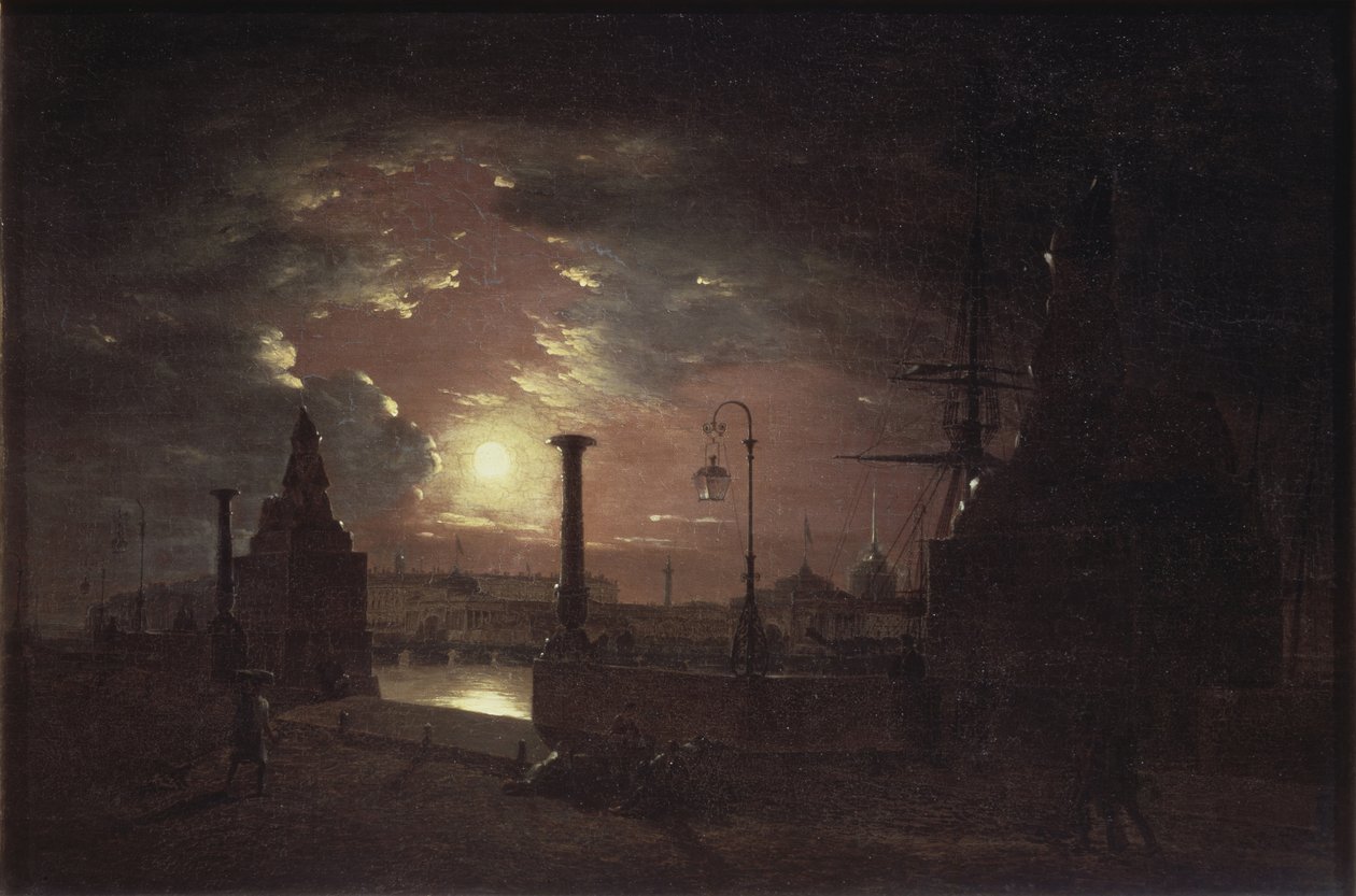 Podzimní noc v Petrohradě, 1835 od Maxim Nikiphorovich Vorobyev