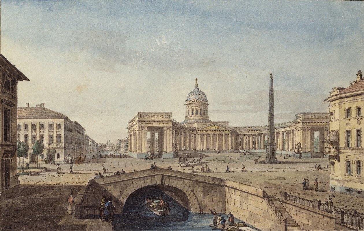 Kazaňská katedrála v Petrohradě, 1817 od Maxim Nikiphorovich Vorobyev