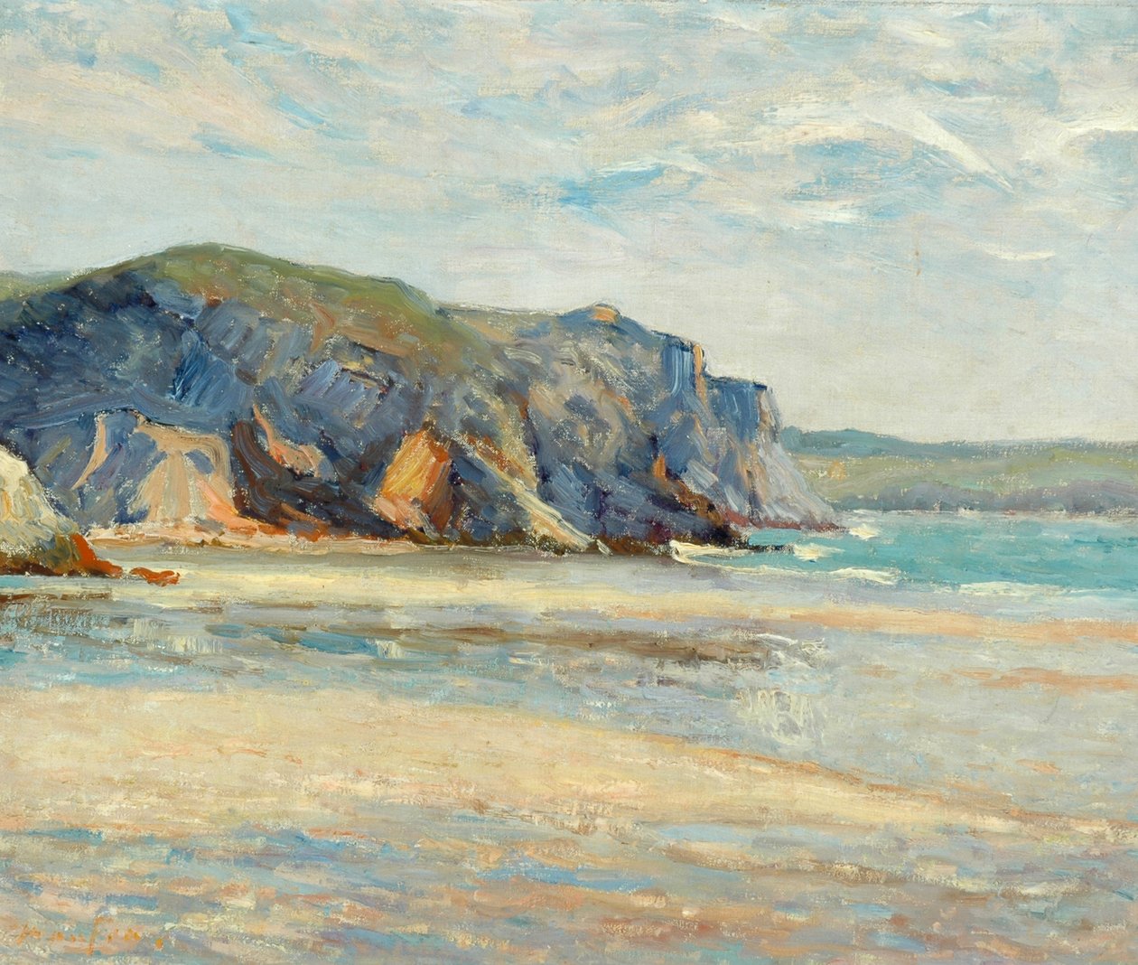 Pláž v Morgatu, Finistère, 1899 od Maxime Emile Louis Maufra