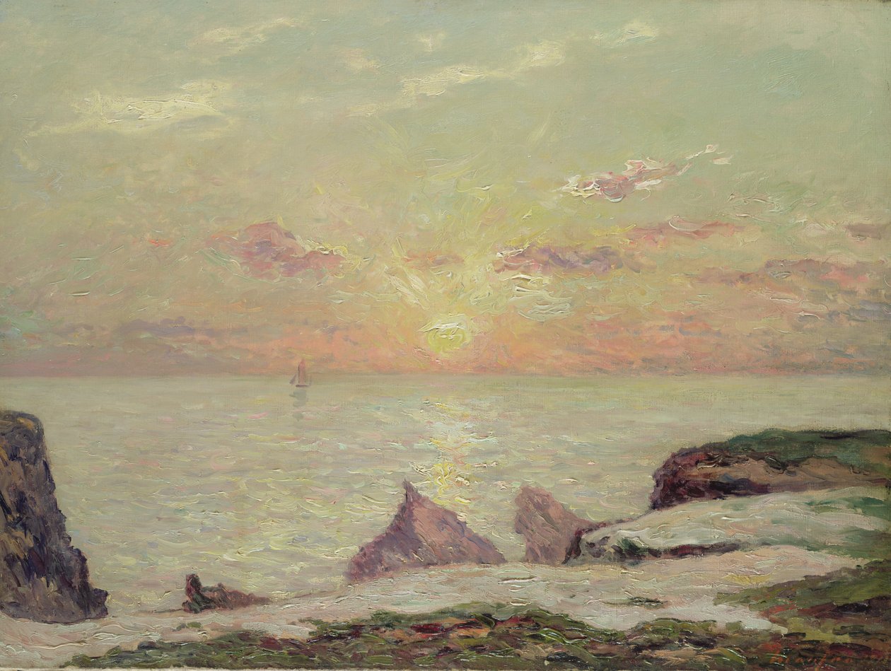 Útesy v Belle Ile, 1913 od Maxime Emile Louis Maufra