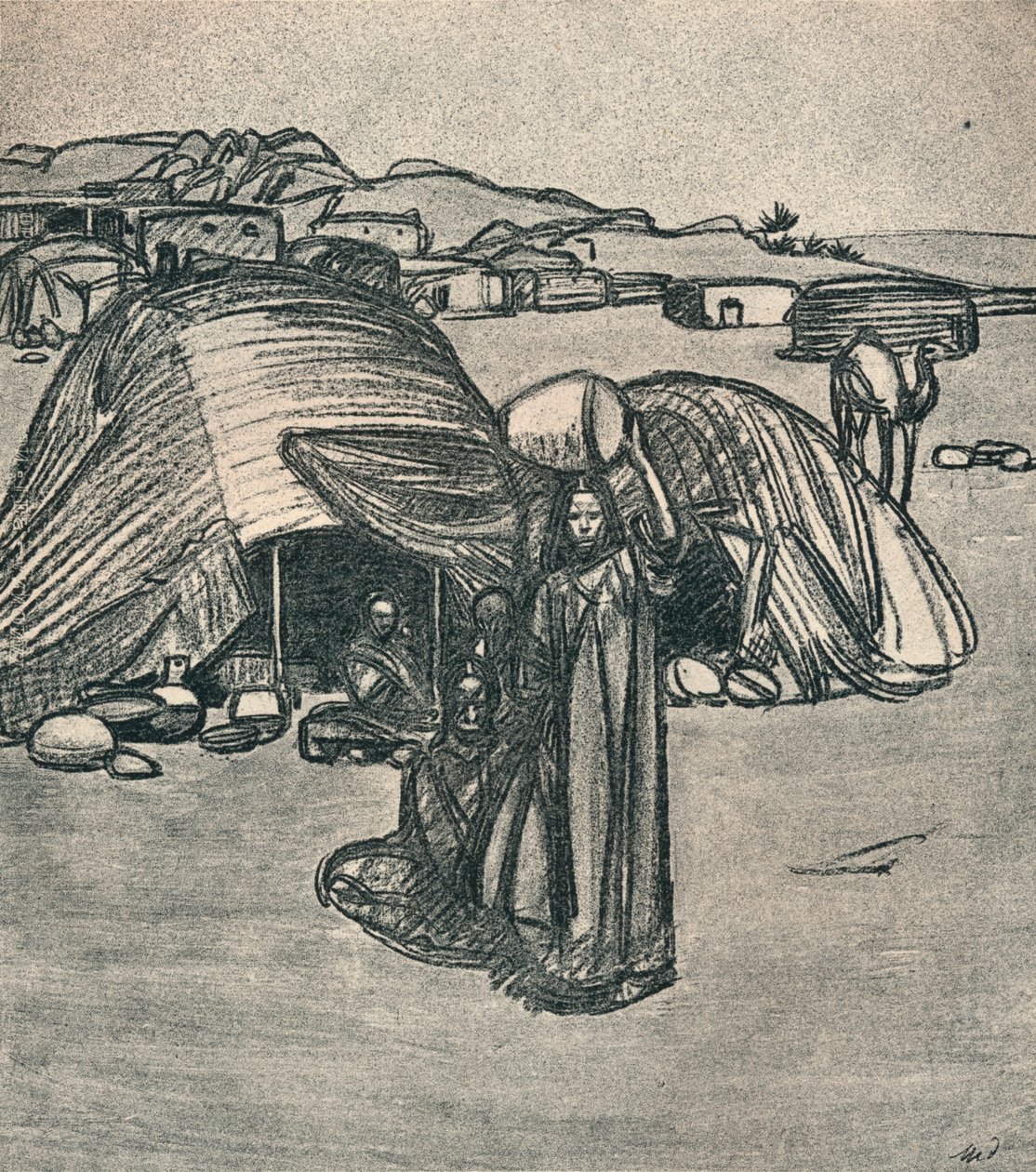 U bran pouště, c1920, 1923 od Maxime Pierre Jules Dethomas