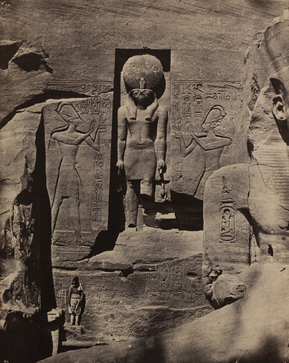 Abu Simbel, Sochy u vchodu do Spéos de Phré od Maxime Du Camp