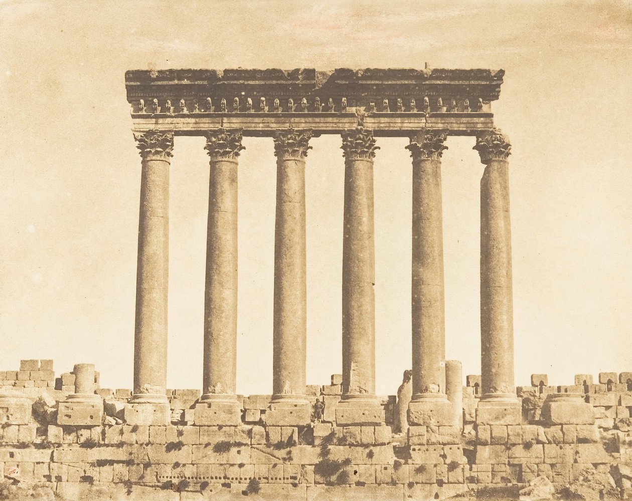 Kolonáda Chrámu Slunce, v Baâlbek Heliopolis, 15. září 1850. od Maxime Du Camp