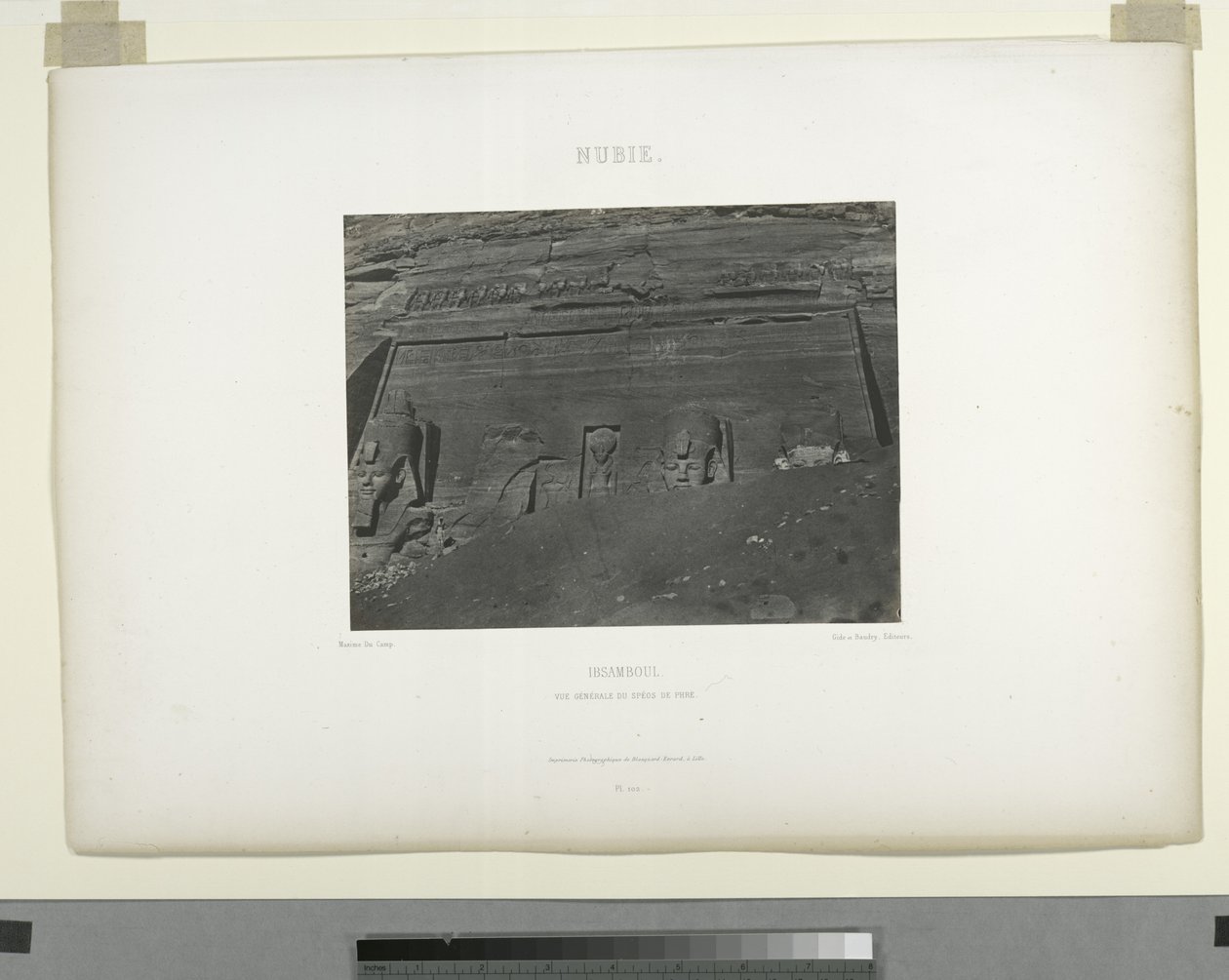 Detail z velkého chrámu, Abu Sunbul, Egypt od Maxime Du Camp