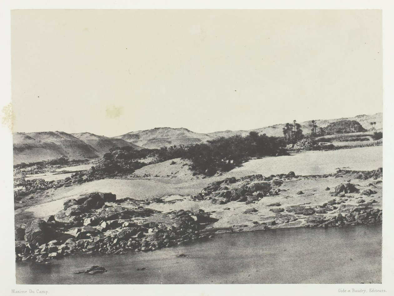 Vstup do prvního kataraktu, Horní Egypt, 184951, vytištěno 1852. od Maxime Du Camp