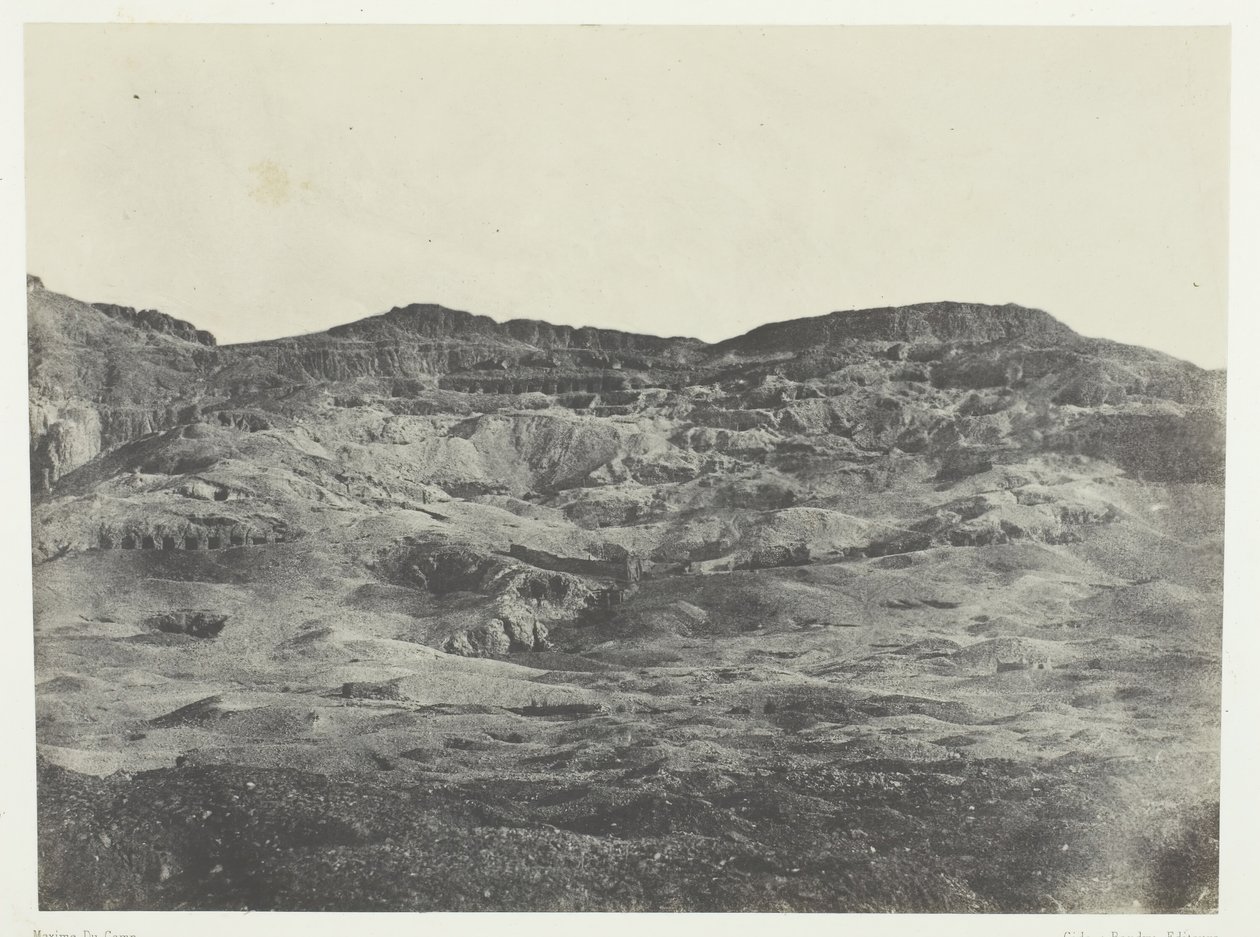 Gournah, nekropole v Thébách, Théby, 184951, vytištěno 1852. od Maxime Du Camp
