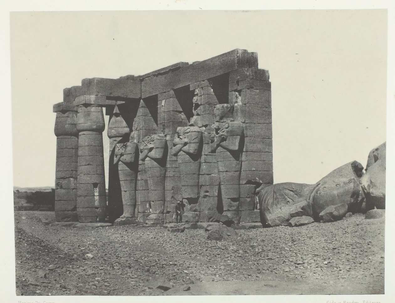 Gournah, Perystyle hrobky Osymandias Ramesseum Occidental, Théby, 184951. od Maxime Du Camp