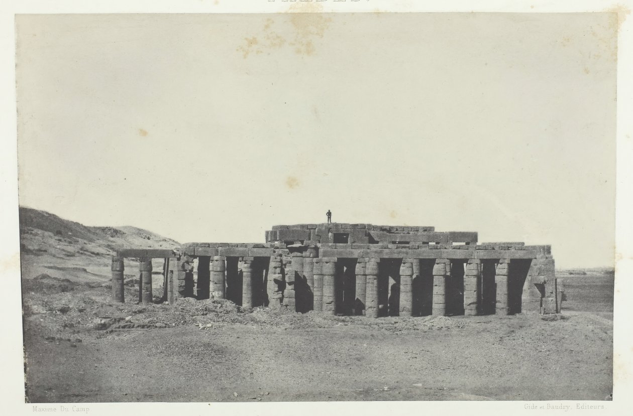 Gournah, Tomb of Osymandias, Théby, 184951, vytištěno 1852. od Maxime Du Camp