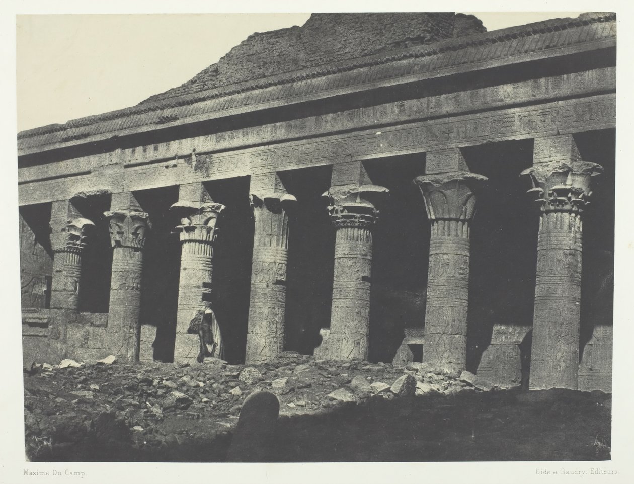 Velký chrám Isis ve Philoe, Oriental Gallery, Nubia, 184951, vytištěno 1852. od Maxime Du Camp
