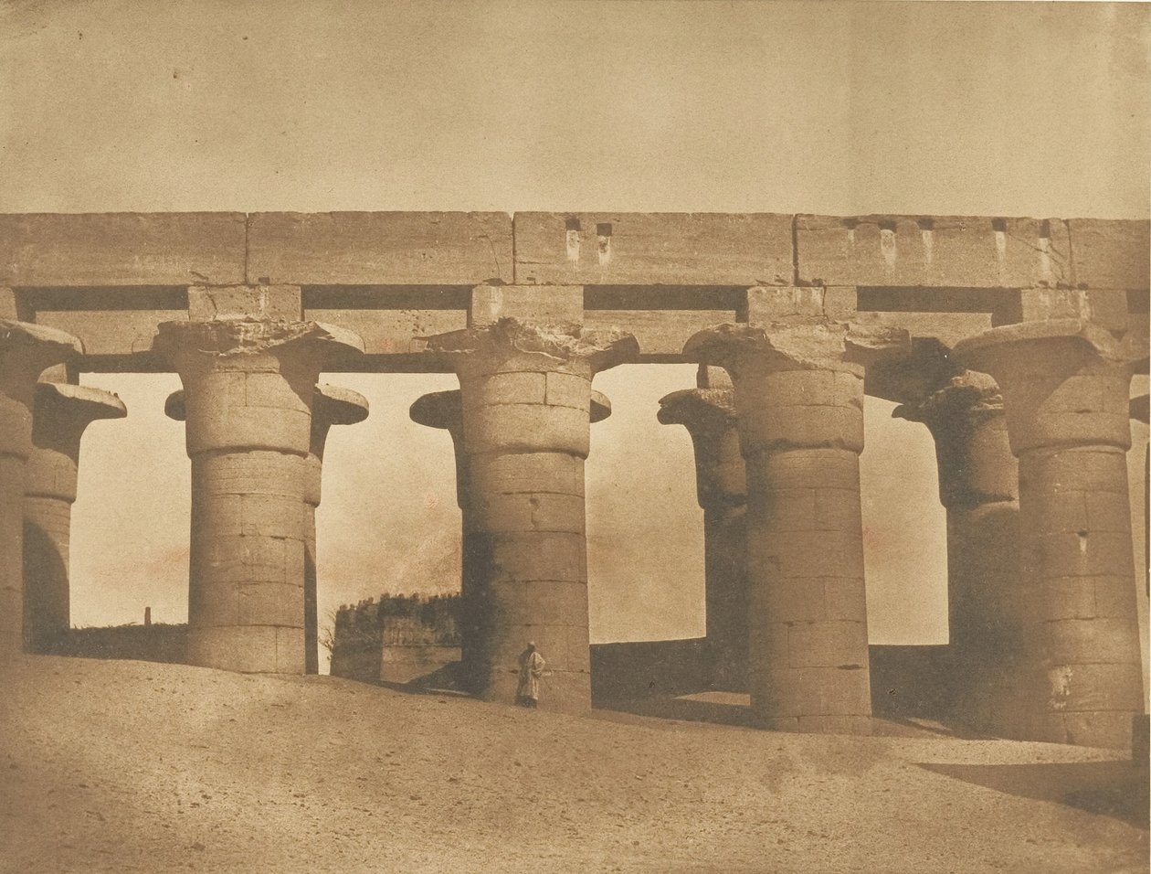 Velká kolonáda paláce Amenhotepa III., v Luxoru, Théby, 1849-50. od Maxime Du Camp