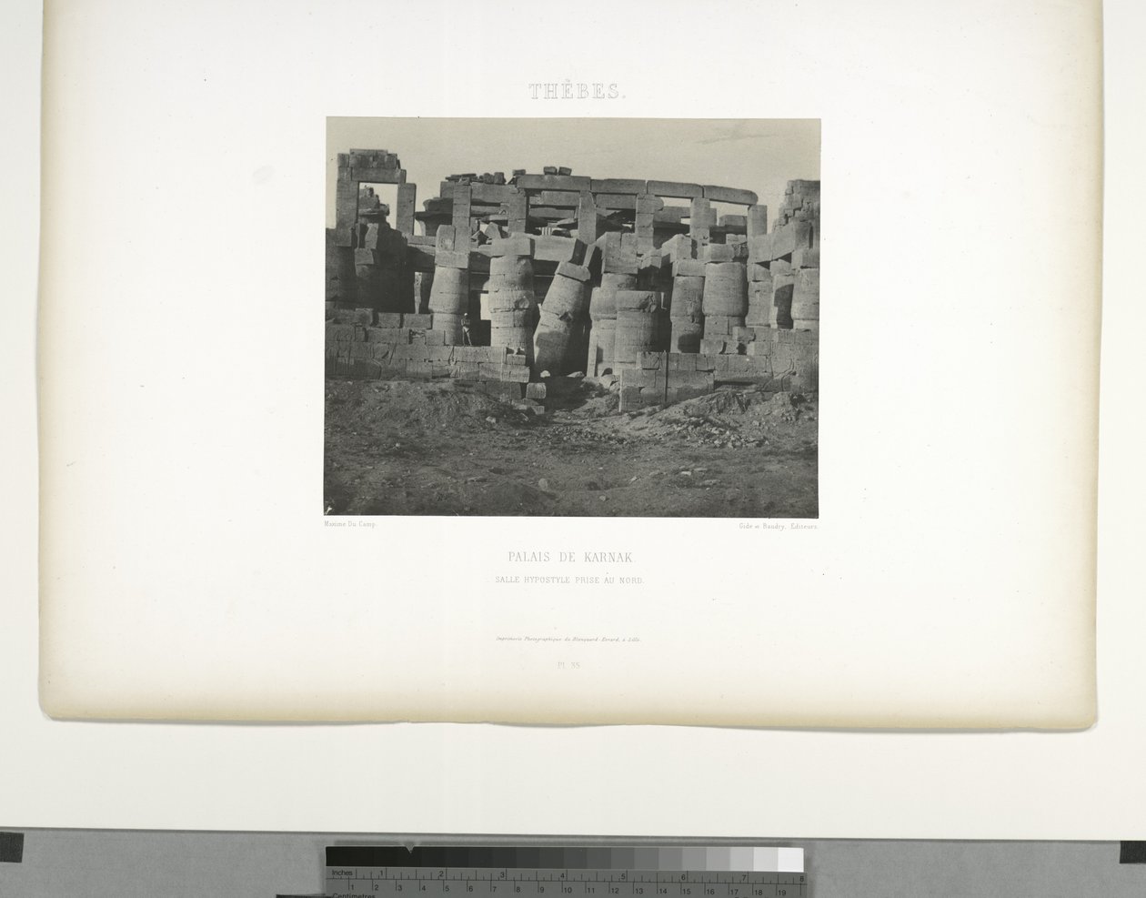Velká sloupová síň, Palác Karnak, Théby od Maxime Du Camp