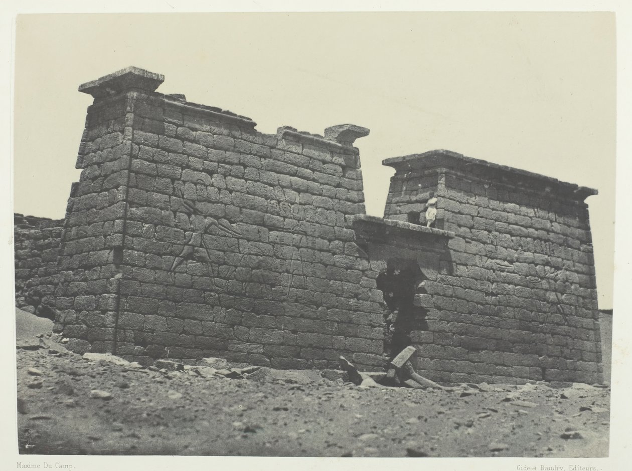Hémi-Spéos De Séboua, Pylons, Nubia, 184951, tištěno 1852. od Maxime Du Camp