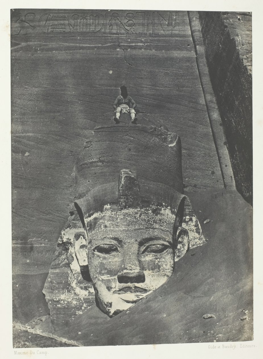 Ibsamboul, Western Colossus Of Spéos De Phrè, Nubia, 184951, vytištěno 1852. od Maxime Du Camp