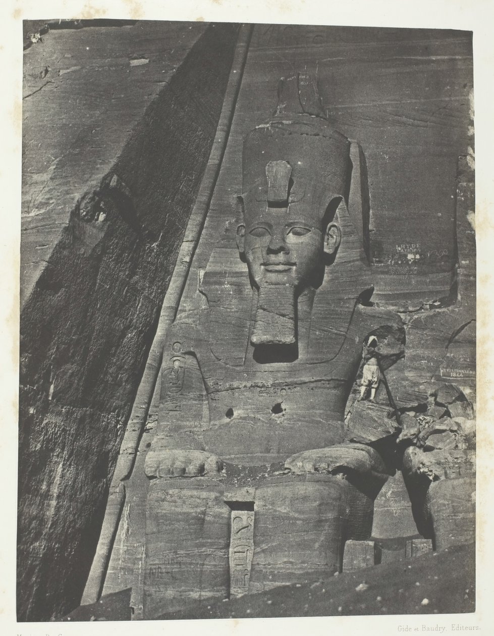 Ibsamboul, Colosse Oriental Du Grand Spéos De Phrè, Nubia, 184951, vytištěno 1852. od Maxime Du Camp