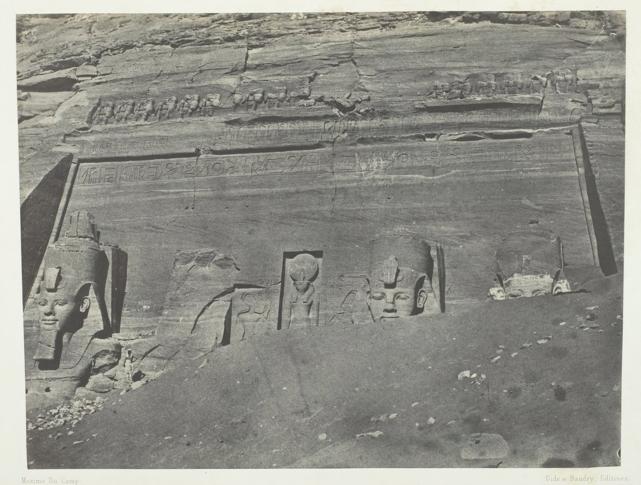 Ibsamboul, General View Of The Great Spéos Of Phrè, Nubia, 184951, tištěno 1852. od Maxime Du Camp