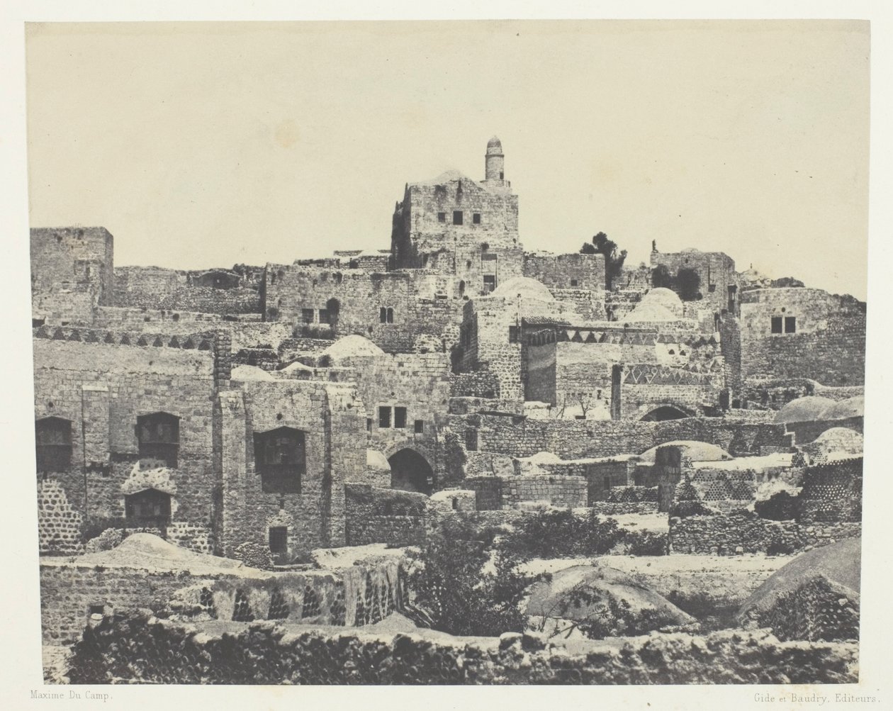 Jeruzalém, západní čtvrť; Palestina od Maxime Du Camp