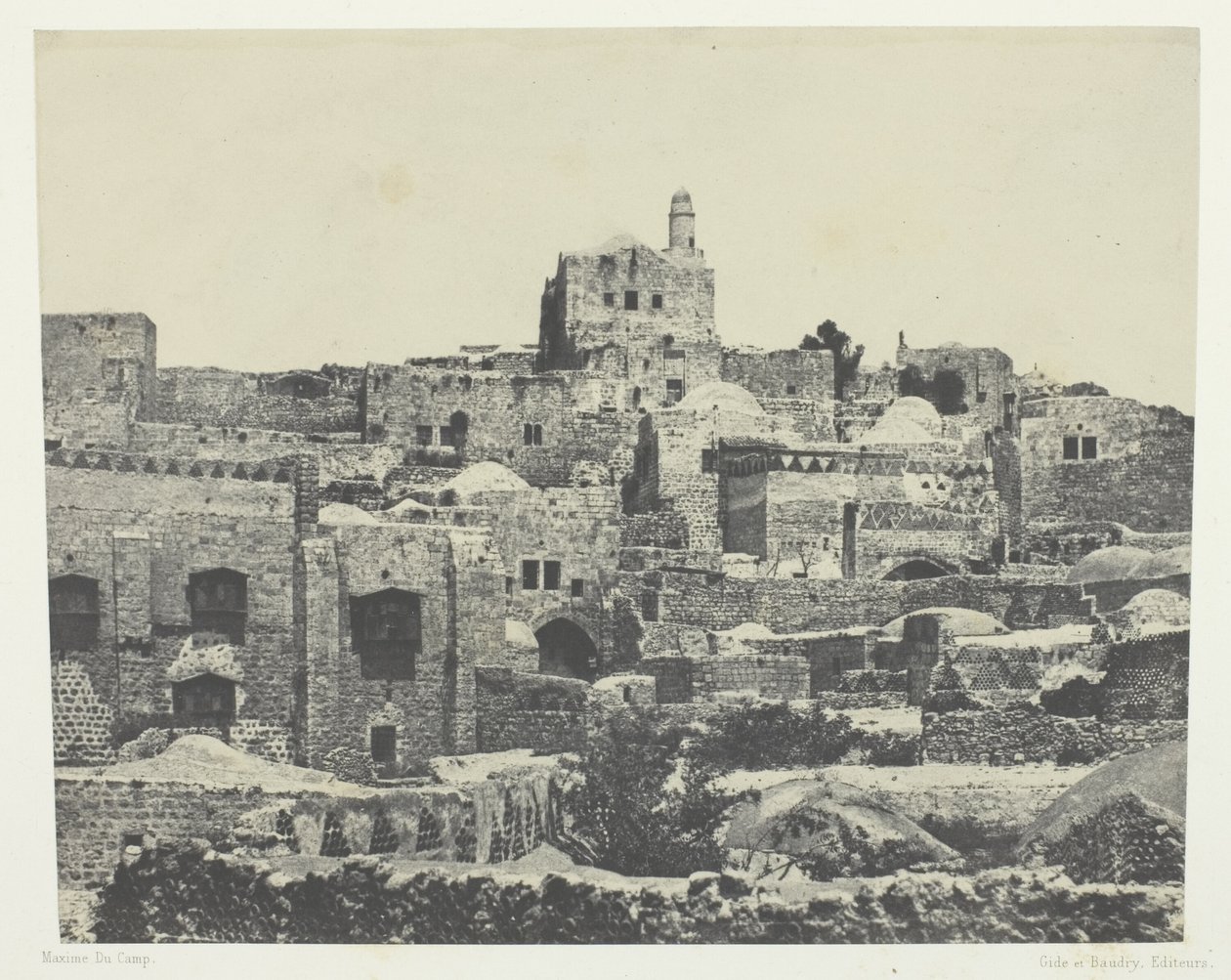Jeruzalém, západní čtvrť; Palestina od Maxime Du Camp