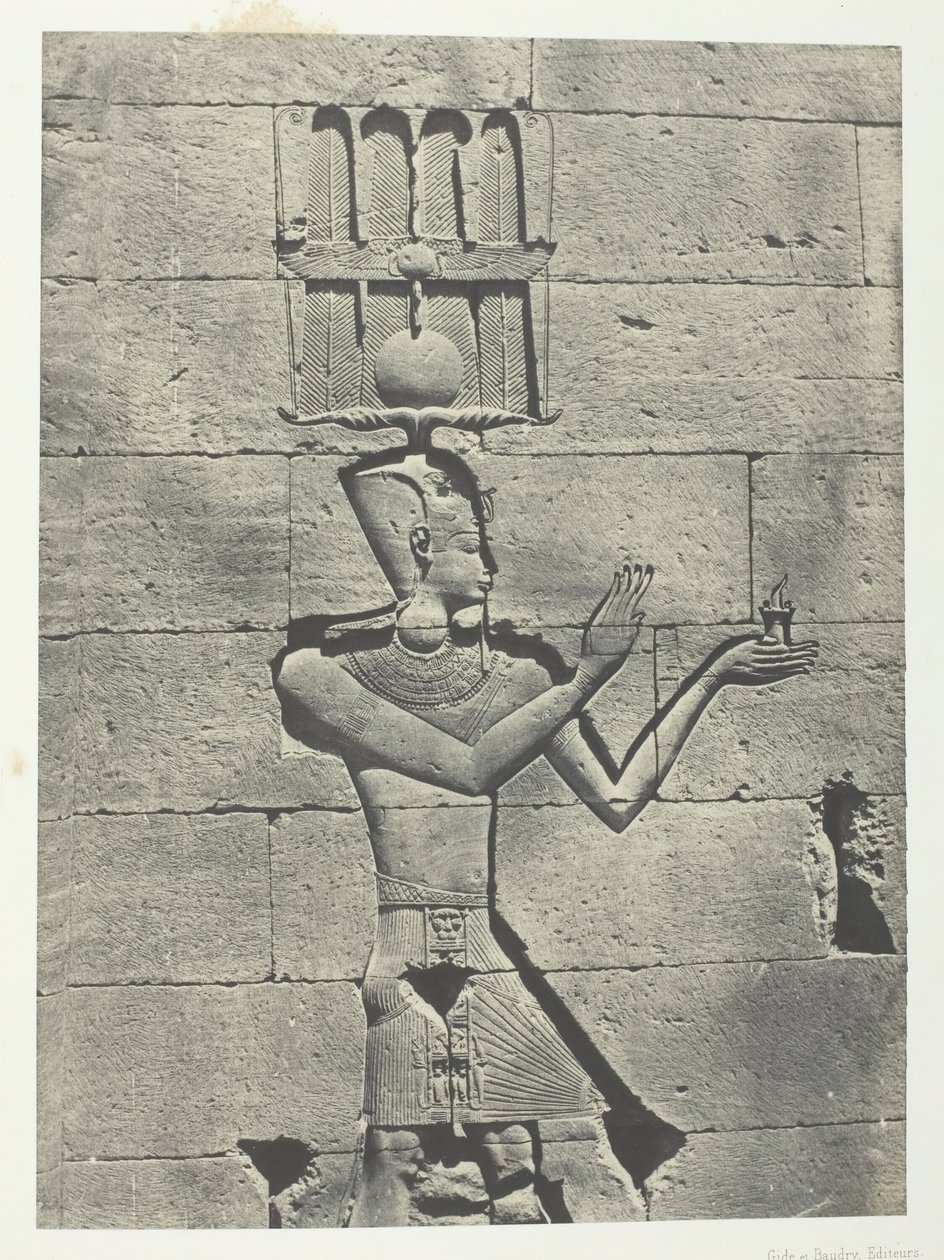 Kalabscheh, Sochy ze zadní fasády chrámu, Nubia, 184951, vytištěno 1852. od Maxime Du Camp