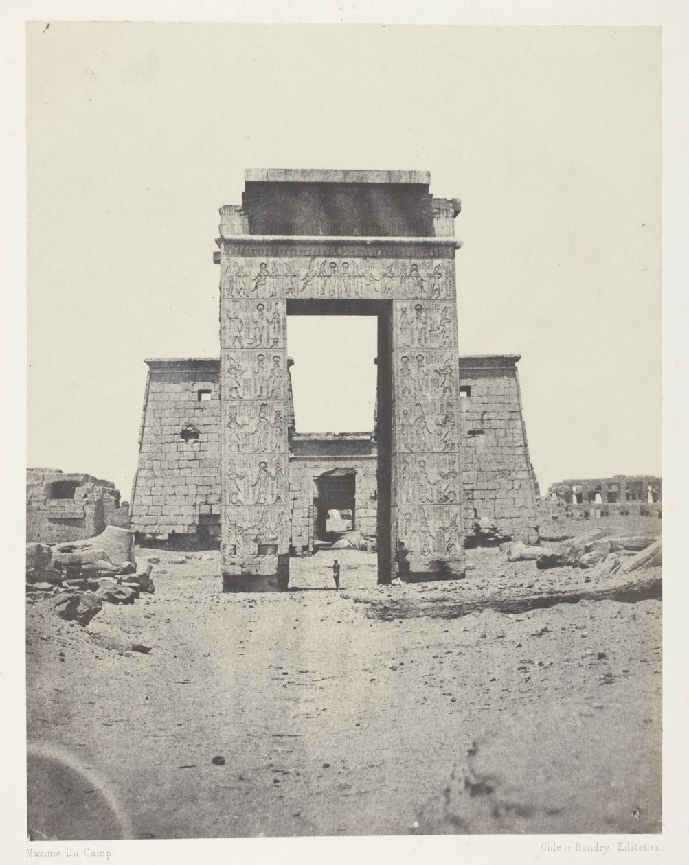 Karnak, Propylon z chrámu Khons; Thebes od Maxime Du Camp