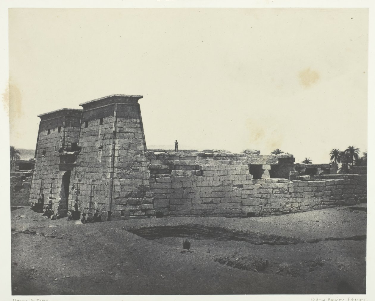 Karnak, Temple de Khons, Thèbes, 184951, vytištěno 1852. od Maxime Du Camp