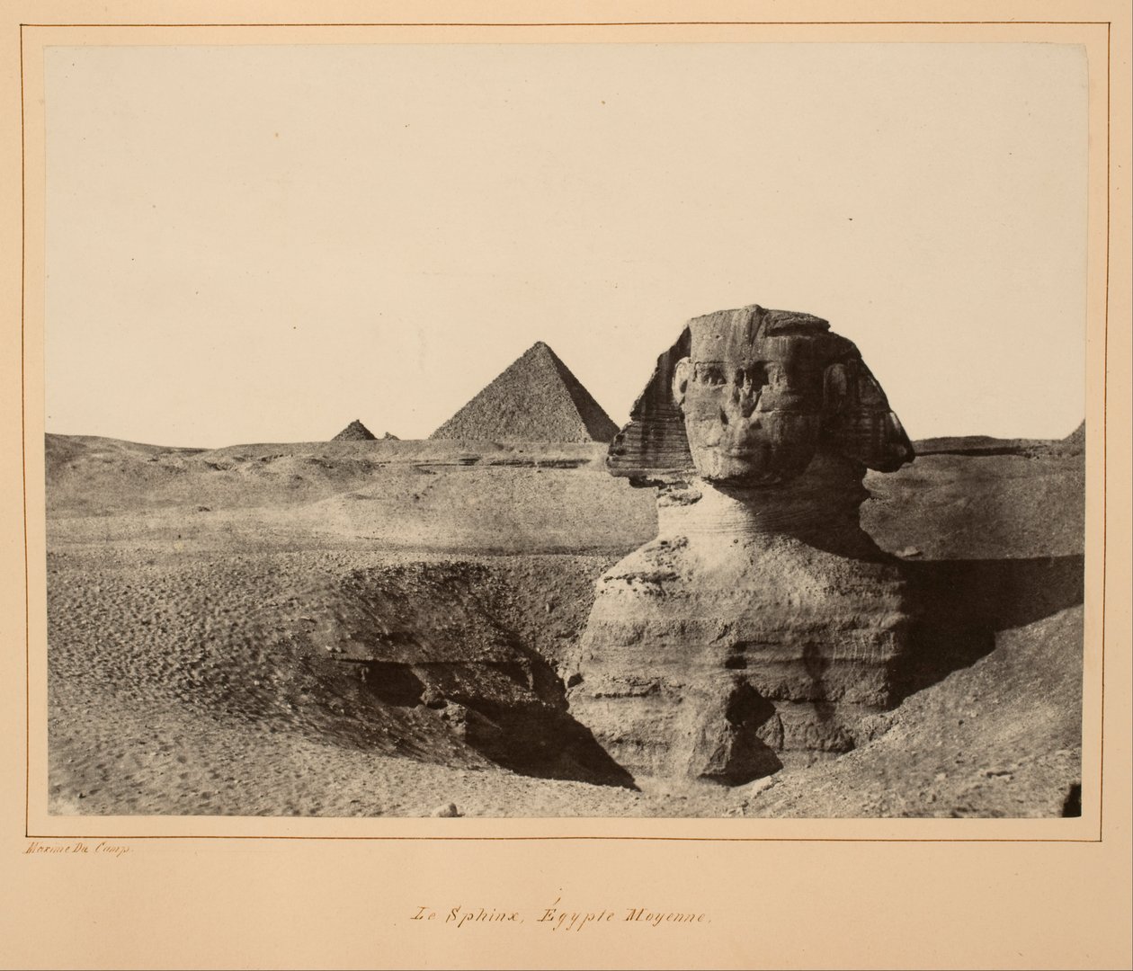 Sfinga, Střední Egypt od Maxime Du Camp