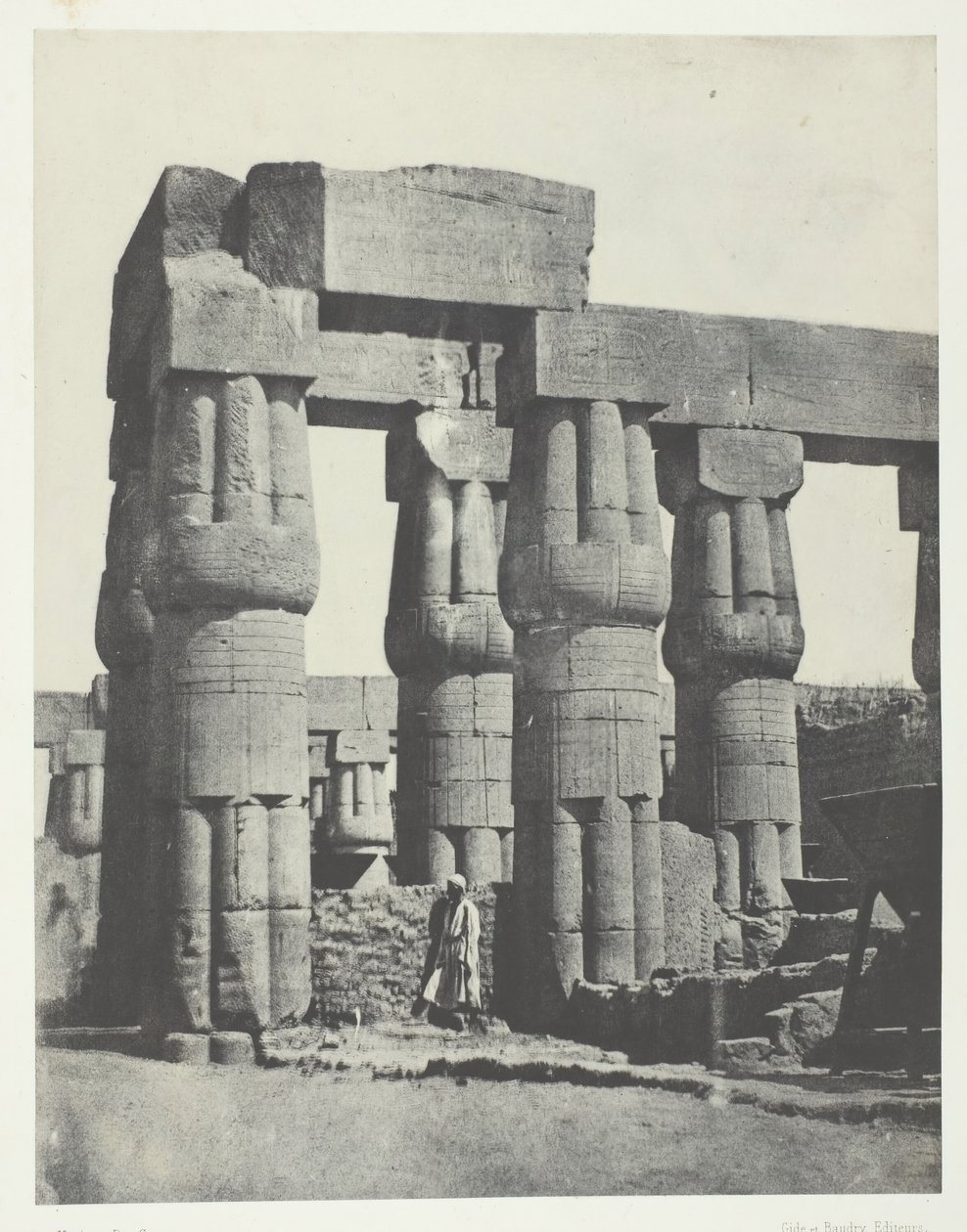 Luxor, Skupina sloupů v paláci, Théby, 184951, vytištěno 1852. od Maxime Du Camp